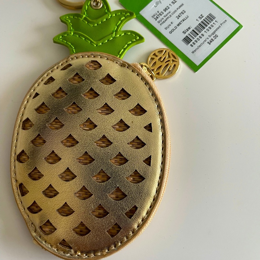 Lily Pulitzer Pineapple Key Ring and Coin Purse